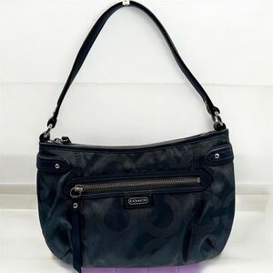 Coach Gray and Blue with Shimmer Shoulder Bag | Very Good Condition